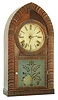 Forestville Manufacturing Co., (J.C. Brown), Forestville, Conn., 8 day, time and strike ripple molding rounding gothic or beehive shelf clock, c1845