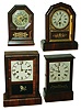 Clocks- 4 (Four) 30 hour Connecticut cottage clocks:  3 by E.N. Welch; 1 by Seth Thomas, c1870