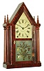 Brewster and Ingrahams, Bristol, Conn., 8 day, time and strike four column sharp Gothic or steeple clock, c1850