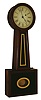 Unknown, possibly an Attleboro 8 day, weight brass movement patent or banjo clock or timepiece,  c1865