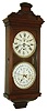 Jerome & Co., (New Haven Clock Co.),  "Register" 8 day, double dial perpetual calendar wall clock, c1880