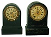 Clocks- 2 (Two) Terry Clock Co. Waterbury, Conn, iron cased desk clocks, time only, 8 day and 30 hour, c1875