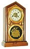 Clocks- 2 (Two) E. Ingraham & Co., Bristol:  (1) "Doric",  30 hour time, strike and alarm and (2) "Venetian" 8 day time and strike shelf clock.