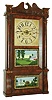 Forestville Mfg. Co., Forestville, Conn., 8 day, time and strike double decker shelf clock with full columns and carved eagle splat, c1845