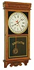 Ingraham Clock Co, Bristol, Conn., "Western Union" oak 8 day time and calendar wall clock, c1911