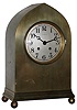 Chelsea Clock Co., Boston, Mass., for Tiffany, "Gothic" cast bass 8 day time and house strike mantel clock, 1908