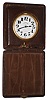 Swiss brass 8 day 1/4 repeater 15 jewel travel clock, with leather case,  c1900