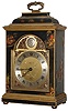 Elliott, London, 8 day Japanned wood miniature bracket timepiece for Tiffany & Co., c1975