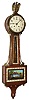 Chelsea Clock Co., Boston, 8 day time and house strike spring driven mahogany 3/4 banjo timepiece, C1950