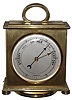 Tiffany & Co. Swiss brass rotating double side 8 day clock and barometer, c1980