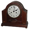 Gustav Becker, Germany, inlaid mahogany 8 day time and strike mantel clock, c1910
