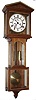 Laterndluhr, Vienna, 8-day time and strike period movement in a modern inlaid walnut or mahogany 9-light hanging case.