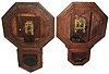 Clocks- 5 (Five) Connecticut wood 8 day drop octagon hanging school clocks, late 19th century
