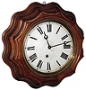 E. Ingraham, Bristol Conn., "Corrugated Gallery" 10" dial chestnut 8 day time only gallery clock, c1872
