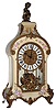 Tiffany Louis XVI style 8 day time and strike reproduction bracket clock, made in Italy with German Westminster chime movement, 1982