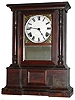 Atkins Clock Co., Bristol Conn., "London" model, 8-day time and gong strike rosewood mantel clock, c1870