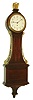 Chelsea Clock Co., Boston, Mass., banjo wall clock, 8 days, time only, spring driven movement with lever escapement in a mahogany front case with painted metal dial, c1920