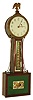 Chelsea Clock Co., Boston, Mass., 8 day, weight brass movement patent or banjo timepiece or clock retailed by Smith Patterson Co., Boston,  Serial No. 93093. Case is stamped 13, c1915