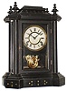 E. Ingraham Clock Company, Bristol, Conn., "Domino" 8 day time and strike enameled wood mantel clock, c1885