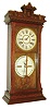 Ithaca Clock Co., Ithaca, New York, "No. 6 1/2 Shelf Belgrade", 8 day, time and strike double dial calendar clock, c1880