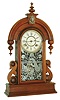 Ansonia Clock Co., Ansonia, Conn., "Parisian",  8 day, time and strike walnut mantel clock, c1880