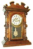 Welch, Spring & Co., Forestville, Conn., "Cary, V.P.", 8 day, time and strike rosewood mantel clock, c1880