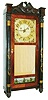 Silas Hoadley, Plymouth, Conn., 30 hour, time, strike and alarm "Franklin" model weight wood movement full round column and carved eagle crest shelf clock, c1830.  A similar example can be found in "American Clocks" by Tran Duy Ly, vol. 3, pg. 71.