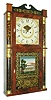 Eli Terry, Jr., Terrysville, Conn., 8 day, time and strike weight brass movement double decker shelf clock, c1835