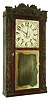 Riley Whiting, Winchester, Conn., 30 hour, time and strike weight wood movement carved column & splat shelf clock, c1830