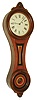 E. Howard & Co., Boston, Mass., "No. 9 Regulator" figure eight wall clock, 8 days, time only, weight driven movement in a walnut case with painted metal dial and reverse painted tablets, c1880
