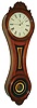 E. Howard & Co., Boston, Mass., "No. 6 Regulator" figure eight wall clock, 8 days, time only, weight driven movement in a walnut case with painted metal dial and reverse painted tablets, c1880