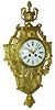 French cast brass 8 day time and strike cartel wall clock, c1880