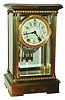 Seth Thomas Clock Co.., Thomaston, Conn., "Empire No. 20" brass and beveled glass 8 day time and strike crystal regulator mantel clock, c1904