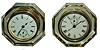 Clocks- 2 (Two) E.N. Welch 30 hour glass paperweight "Jewels", one time only, one time and strike with repeat, c1885