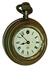 E. N. Welch Mfg. Co., Forestville, Conn., 30 hour, "Stem Winder Clock", spring brass lever movement novelty timepiece in the form of a watch, c1885