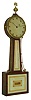 Massachusetts, 8 day, weight brass movement banded mahogany case patent or banjo timepiece, c1812.  This timepiece could be by Aaron Willard, Jr., as an example of the movement in this timepiece matches one pictured in "Willard's Patent Timepieces" by Paul Foley, pg 51 showing the three spoke hour wheel.