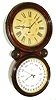 The E. Ingraham & Co., Bristol, Conn., "Ionic Calendar" figure eight wall clock, 8 days, time and B.B. Lewis perpetual calendar, spring driven movement in a rosewood grained case with papered dials, c1880