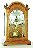 English, fusee mantle clock timepiece, with rare pendulum detent escapement, indicating true seconds on subsidiary dial above 6, c1890