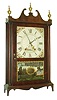 Silas Hoadley, (Hoadly), Plymouth, Conn., 30 hour, time and strike weight wood movement pillar & scroll shelf clock, c1825
