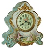 Tiffany & Co., New York, French porcelain 8 day time and strike mantel clock, c1900