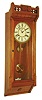 Waterbury Clock Co., Waterbury, Conn., "Stafford", 8 day, time and strike spring brass movement wall clock, c1883