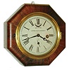 E. N. Welch, Forestville, Conn., 30 hour, spring brass lever movement octagon wall clock or timepiece, c1860