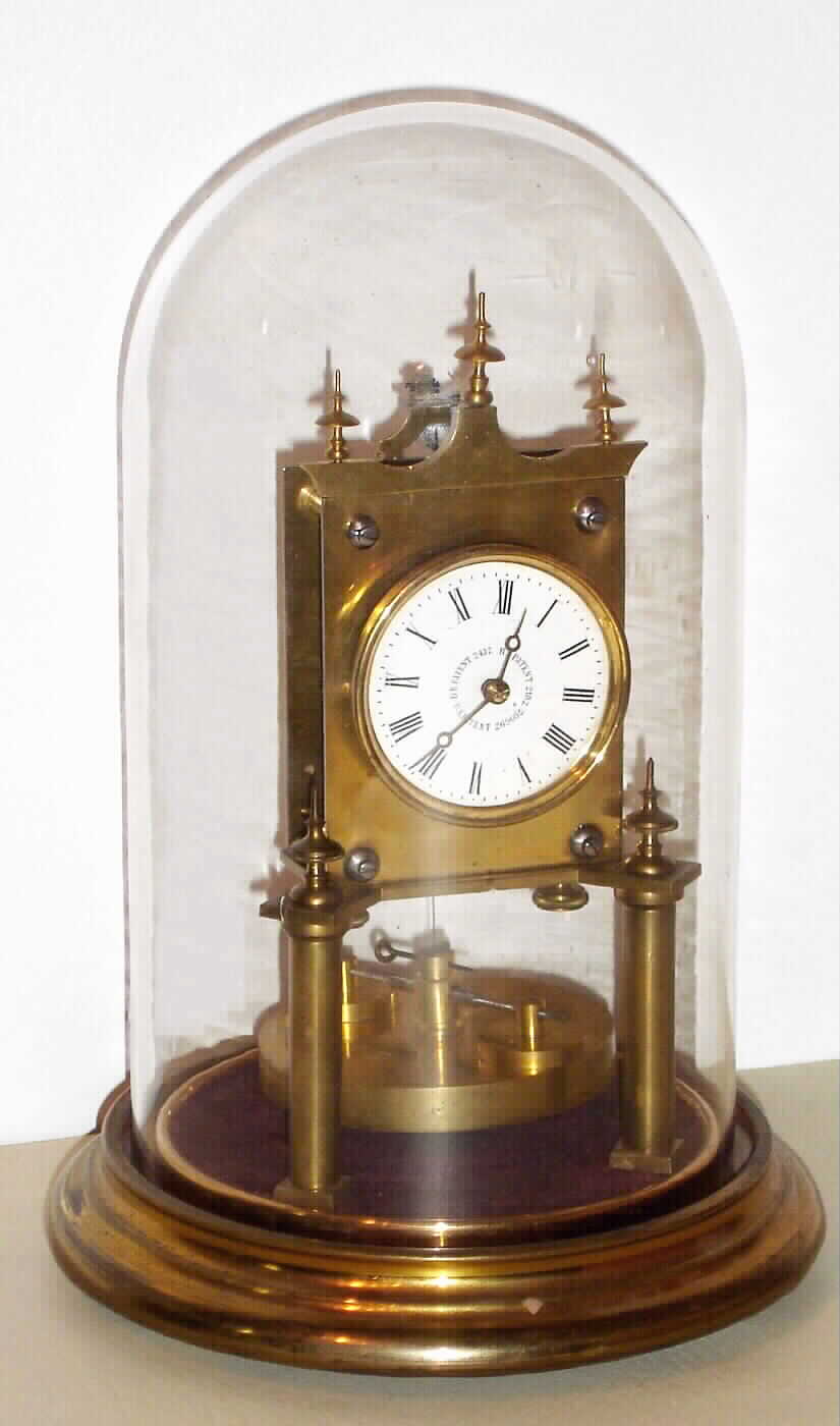 German, an Anton Harder patent, small 400 day clock with dome, c1885 — Antique Clocks Price Guide