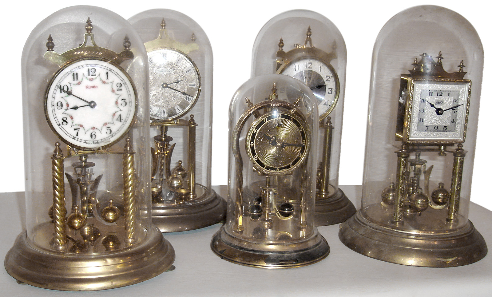 Clocks- 5 (Five) modern 400 day German time pieces: 2 Kundo, 2 Schatz, 1 Seth Thomas, late 20th century. — Antique Clocks Price Guide