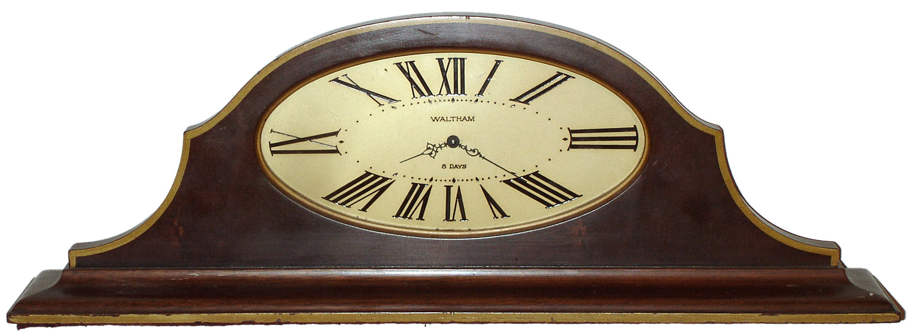 Waltham Clock Co., Waltham, Mass., "Deco No. 1263" 8 day mahogany library clock, c1928 — Antique Clocks Price Guide