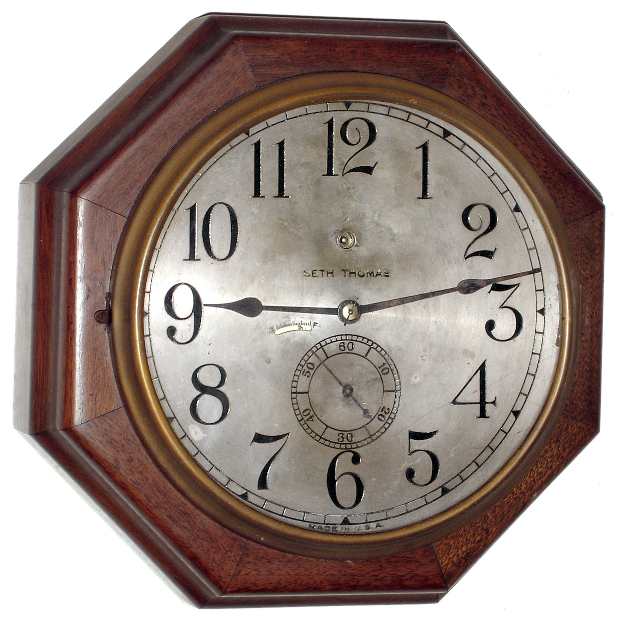 Seth Thomas Clock Co., Thomaston, Conn., mahogany 10" 8 day marine time piece, c1874 — Antique Clocks Price Guide