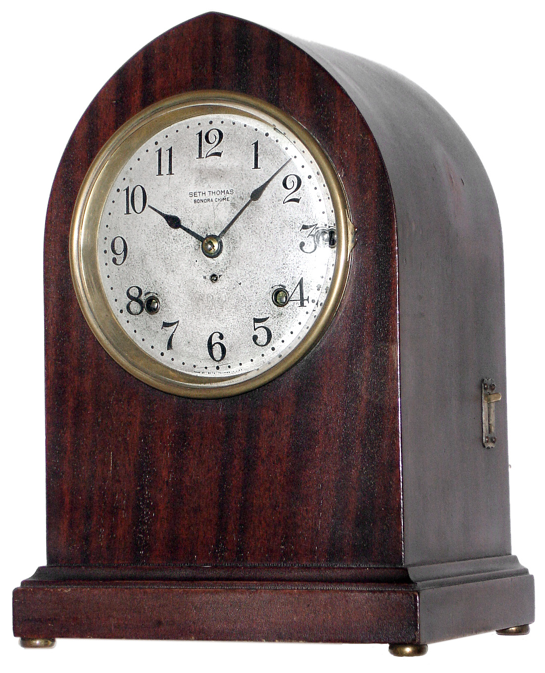 Seth Thomas Clock Co., Thomaston, Conn.,  "Chime Clock No. 14" mahogany 5 bell 8 day Sonora Westminster chime mantel clock, c1911 — Antique Clocks Price Guide