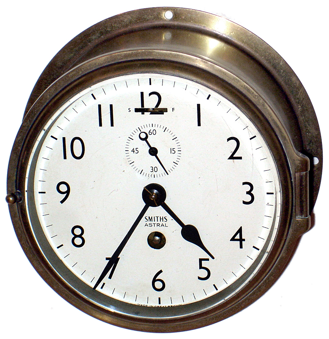 Smiths, Great Britain, "Astral" 8 day brass marine time piece, c1935 — Antique Clocks Price Guide