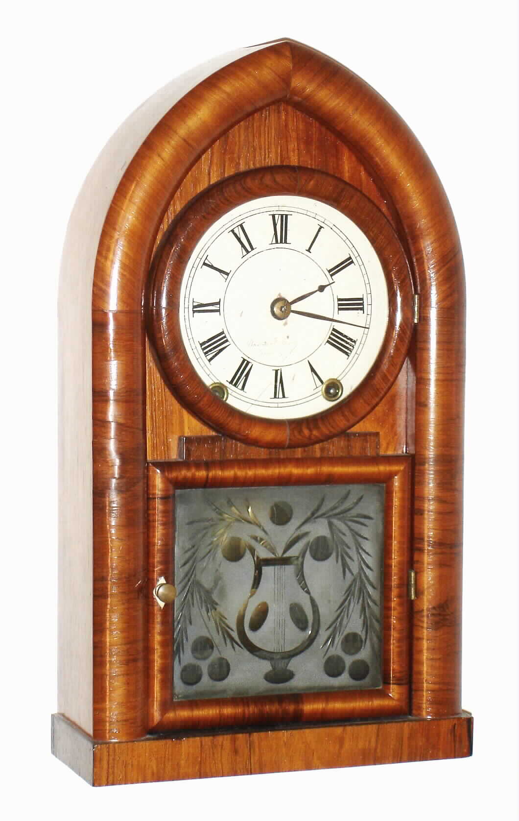Brewster and Ingrahams, Bristol, Conn. rosewood 8 day, time and strike beehive clock, c1850 — Antique Clocks Price Guide