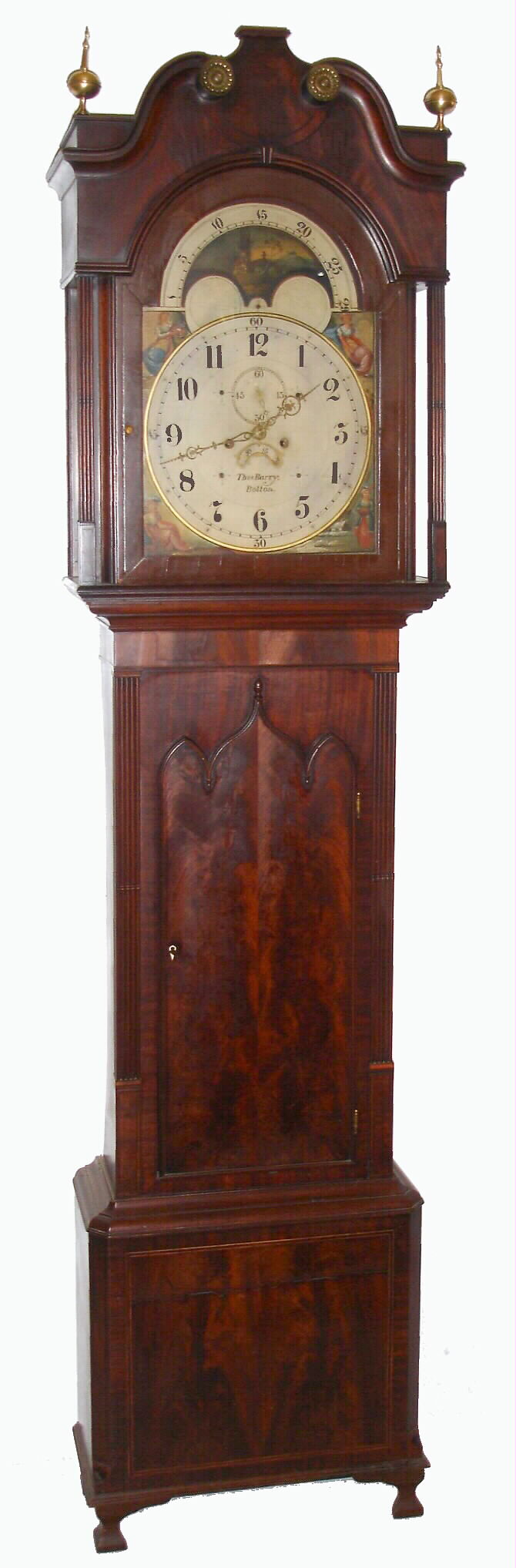 English, "Thomas Barry, Bolton", 8 day, time and strike, tall clock in a mahogany case, c1820. — Antique Clocks Price Guide